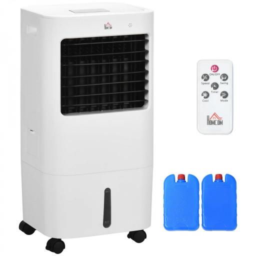 Enfriador de Aire Portátil Silencioso Aire Acondicionado con Pantalla LED y Control Remoto 32x37x74 cm Blanco [10]