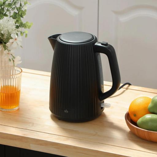 Hervidor Eléctrico 1,7L 2200W con Filtro Antical Desmontable Apagado Automático Base Giratoria 360° Negro [4]