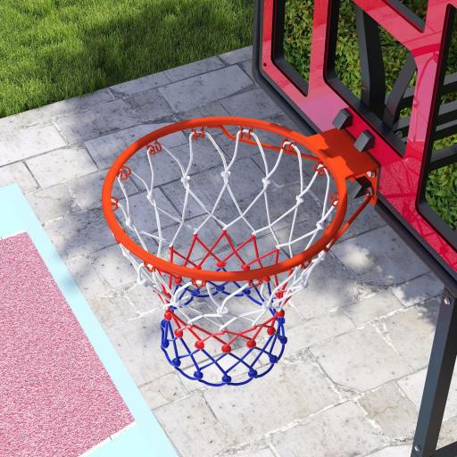 Canasta de Baloncesto Infantil con Altura Ajustable 200-260 cm Ruedas Base Rellenable y Bolsa de Peso Rojo y Negro [7]