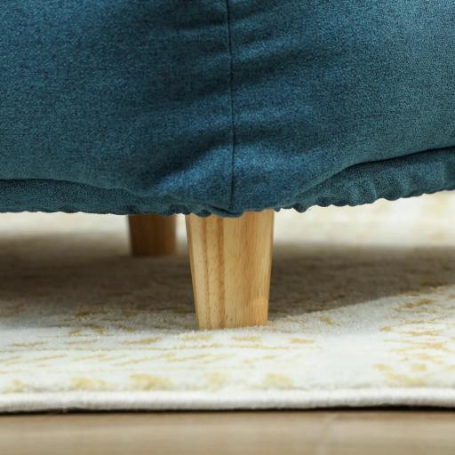 Cama Elevada para Perros con Patas de Madera y Cojín Lavables Cama para Mascotas Carga 30 kg 96x66x24 cm Azul [5]