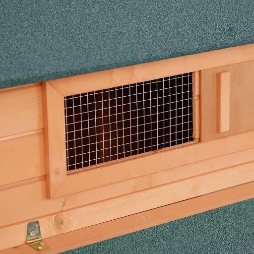 Gallinero de Exterior de Madera para 8-10 Gallinas con 2 Nidos Bandeja Extraíble y Rampa 347x160x150 cm Madera natural [6]