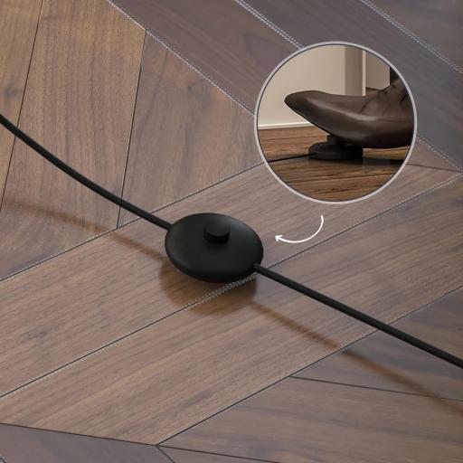 Lámpara de Pie con Estantes de Almacenaje, Lámpara de Madera Moderna, Bombilla E27, para Salón, Dormitorio, Oficina, Roble [5]