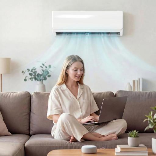 Aire Acondicionado Split Inverter 12000 BTU con Bomba de Calor WiFi y Control por Voz para 18 m² con Kit de Instalación
