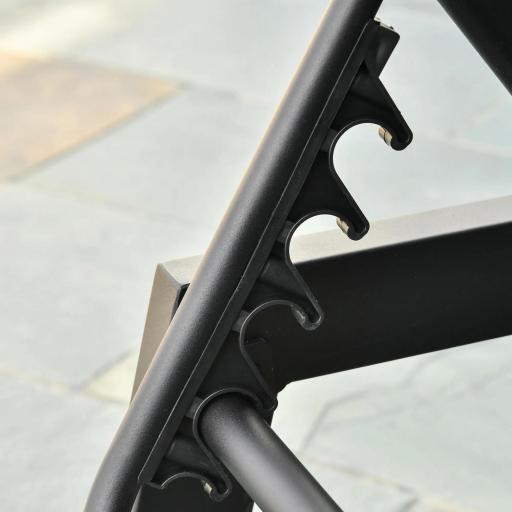 Tumbona de Jardín de Aluminio Tumbona Exterior con Respaldo Reclinable en 5 Posiciones Carga 120 kg 169x65x102 cm Verde [7]