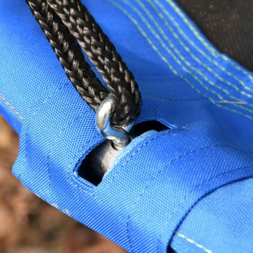 Columpio de Jardín Nido Ø100x120-180 cm Altura Ajustable con Cuerdas y Banderas para Niños y Adultos Carga 80 kg Interior y Exterior Multicolor [7]