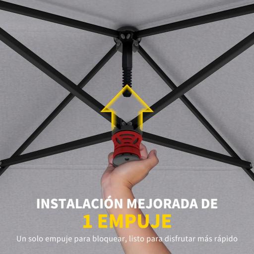 Carpa Plegable 6x3 m Pop-up Altura Ajustable 3 Niveles UPF50+ Bloqueo Central Sacos de Arena Bolsa con Ruedas Plateado [2]