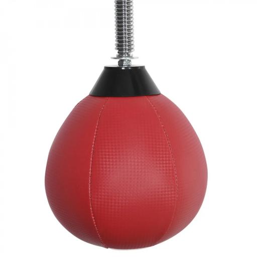 Bola de Velocidad de Boxeo Montado en Pared Altura Ajustable con Barra Giratoria e Inflador Punching Ball para Adultos y Adolescentes 79x72x20 cm Negro y Rojo [8]