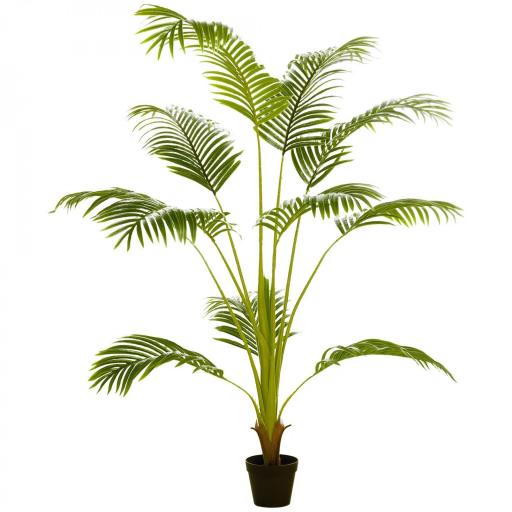 Palmera Areca Artificial 170cm Árbol Artificial con 11 Hojas Decoración para Interior Ø15x170 cm Verde [2]