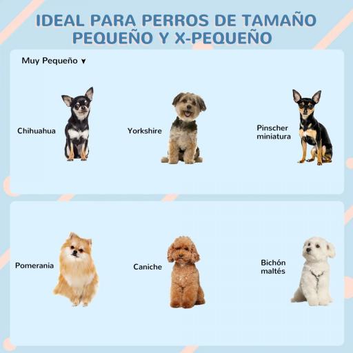 Caseta para Perros Mini para Uso Interior y Exterior con respiraderos Estilo Cabaña Resistente 59x75x66 cm Azul y Gris [2]