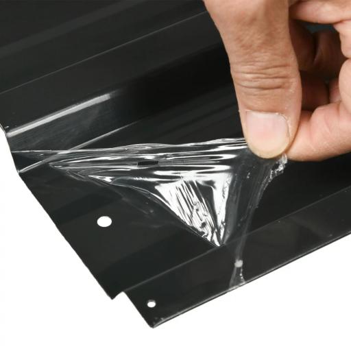 Juego de 12 Paneles para Tejado de Acero Galvanizado 7m² para Caseta de Herramientas Cobertizo 129x45cm Gris Oscuro [4]