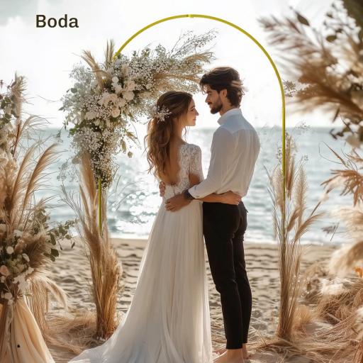 Arco de Jardín de Metal para Rosas Arco de Boda con Recubrimiento en Polvo para Decoración 120x40x220 cm Dorado [5]