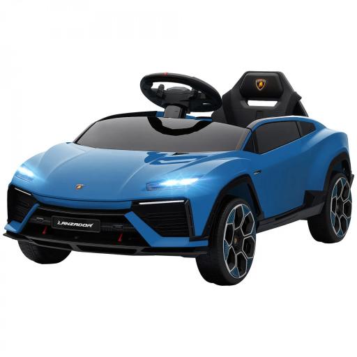 Coche Eléctrico para Niños de +3 Años con licencia Lamborghini Batería 12V Mando a Distancia 2,4 G Motor Doble Azul [8]