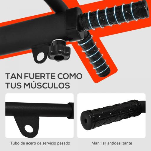 Barras de Dominadas para Pared Colgador de Saco de Boxeo 2 en 1 Entrenamiento Muscular Pull Up para Casa Carga Máxima 150 kg Negro [7]