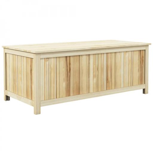 Arcón Exterior de Madera 172 L Baúl Almacenaje con Tapa Abatible Resistente a la Intemperie para Jardín Madera Natural [9]