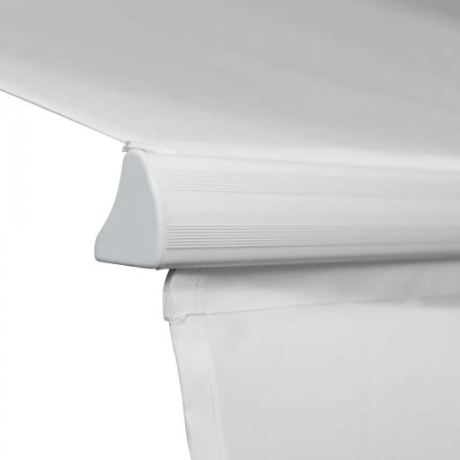 Toldo Manual Retráctil 350x250 cm Toldo para Balcón con Manivela de Metal Impermeable y Anti-UV Toldo Enrollable de Exterior para Jardín Terraza Ventanas Blanco [7]