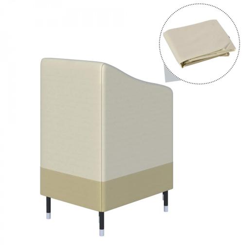 Funda para Sillas Apilables 90x70x115 cm Impermeable de Tela Oxford 600D Anti-UV Beige y Café [9]