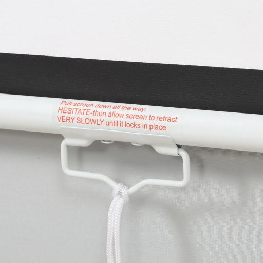 Pantalla de Proyector Manual 120 Pulgadas Formato 4:3/16:9 para Interior y Exterior 244x183 cm Blanco [4]
