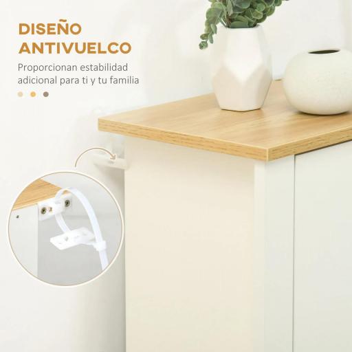 Zapatero de Entrada Recibidor con Cajones Abatibles y Estantes Ajustables para 12 Pares de Zapatos 72x26x80 cm Blanco [3]