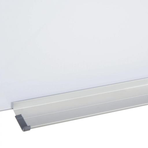 Pizarra de Cristal con Bandeja Pizarra de Pared sin Marco Incluye 4 Rotuladores y Borrador 90x60x0,45 cm Blanco [7]