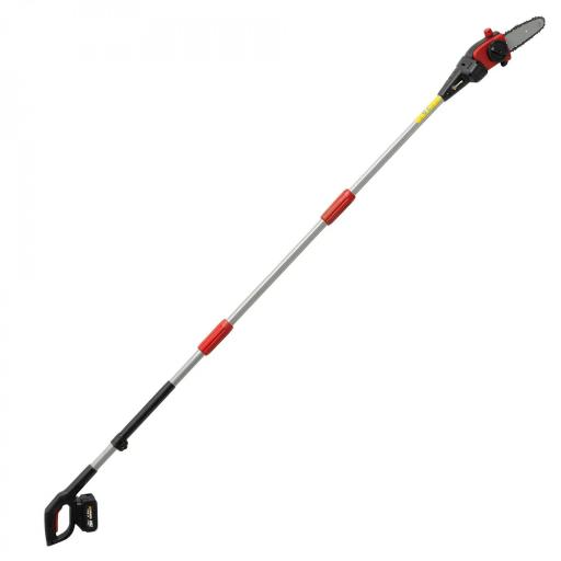 Motosierra Eléctrica Extensible 1,94-2,56 m con 2 baterías 4,0 Ah Cargador Doble Bloqueo Lubricación Automática [9]