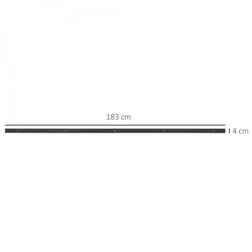 6FT/183cm Herraje para Puerta Corredera Kit de Puerta Corrediza de Madera con Guía de Suelo Riel de Acero al Carbono Café Oscuro [1]