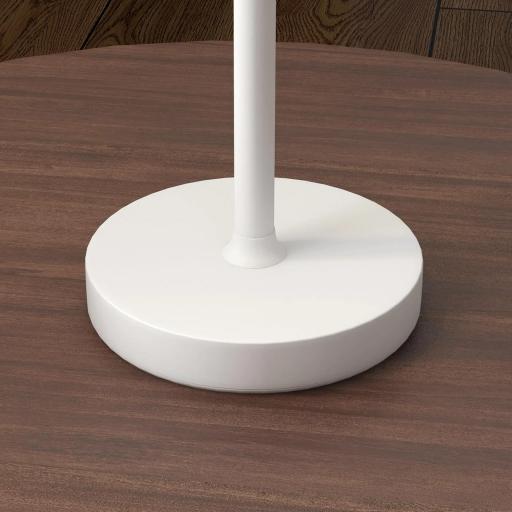 Lámpara de Mesita de Noche con Luces LED Lámpara de Mesa Inalámbrica USB-C Recargable 3 Colores Ø11,2x36,5 cm Blanco [3]