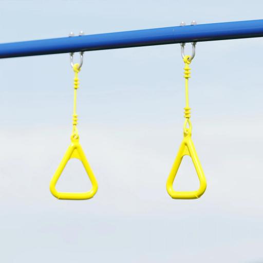 Columpio Infantil 3 en 1 Columpio Clásico y de Pie y Aros de Gimnasia Carga 150 kg para Niños de 3 a 8 Años Multicolor [3]