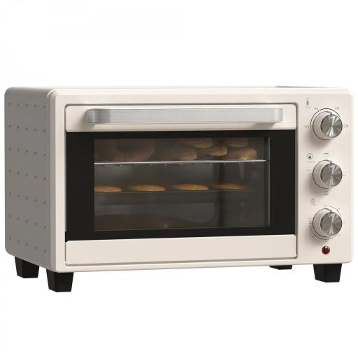 Horno Sobremesa de 21L 1400W Mini Horno Eléctrico Temporizador hasta 60min y Temperatura Regulable hasta 230℃ Crema [9]