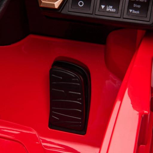 Coche Eléctrico para Niños de +3 Años Lamborghini SIAN Coche de Batería 12V con Mando a Distancia Apertura de Puerta Música MP3 USB y Faros 3-5 km/h 108x62x40 cm Rojo [9]