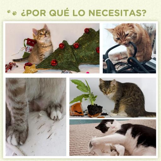 Árbol Rascador para Gatos Árbol Pequeño de 52 cm con Cama Poste de Sisal y Bola Colgante 43x39x52 cm Multicolor [3]