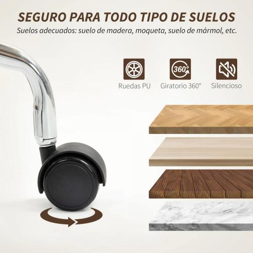 Silla de Escritorio Altura Ajustable con Función de Basculante y Respaldo de Ratán Sintético 60x55,5x82-90 cm Marrón [3]