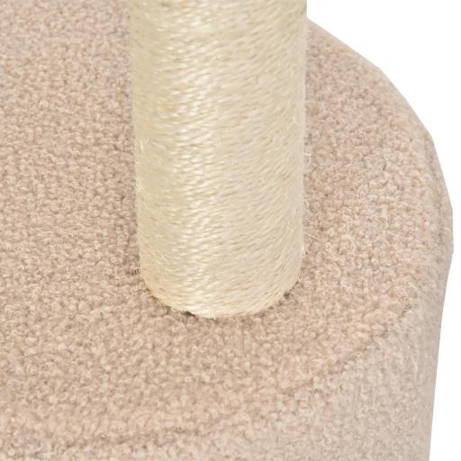 Árbol Rascador para Gatos Altura 148 cm Árbol para Gatos con Postes de Sisal Plataformas Casa y Bola Colgante Beige [6]