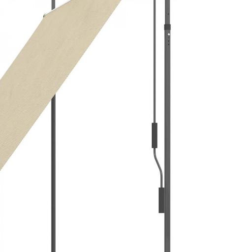 Toldo Manual Retráctil con Manivela 200x120x210-300 cm con Altura Ajustable Impermeable y Anti-UV Beige [4]