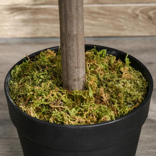 2 Plantas Artificiales de 90 cm de Altura Árboles de Laurel Decorativos con Maceta para Hogar Salón Uso en Interiores Verde [9]