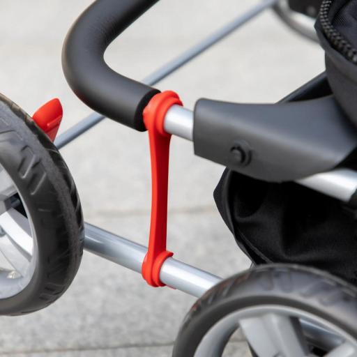 Carrito para Perros Pequeños con Toldo Ajustable Cesta de Almacenaje Portavasos y Ruedas 75x45x97 cm Negro [7]