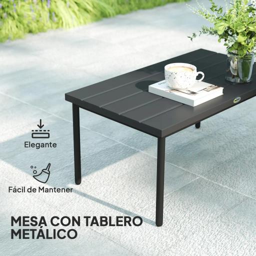 Conjunto de Muebles de Jardín 4 Piezas con Sofá Sillones Mesa de Centro y Cojines Natural y Gris [6]