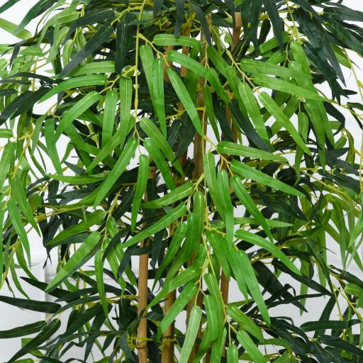 Bambú Artificial 150cm con Maceta Árbol Planta Sintética Realista Decorativa para Casa Oficina Ø18x150 cm Verde [6]