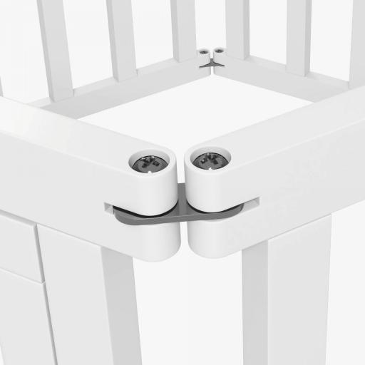 Parque para Mascotas Plegable de 6 Paneles 60x70 cm con Pies de Goma Antideslizantes y Forma Personalizable Blanco [7]