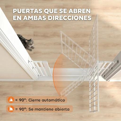 Barrera de Seguridad Niños Perros y Gatos Extra Alta 160cm Extensible 76-105cm para Puertas Escaleras Cierre Automático [7]
