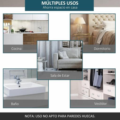 Kit de Herrajes de Acero Inoxidable para Instalación de Puerta Corredera de Madera Ø2,5x200 cm Plata [5]