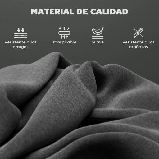 Set de 2 Taburetes Altos con Tapizado Aterciopelado y Patas de Acero para Cocina Comedor Barra 41x52x97 cm Gris [2]