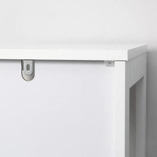 Estantería de Baño de Suelo de 5 Niveles Mueble Auxiliar de Almacenaje para Cocina Salón 30x30x140 cm Blanco [2]
