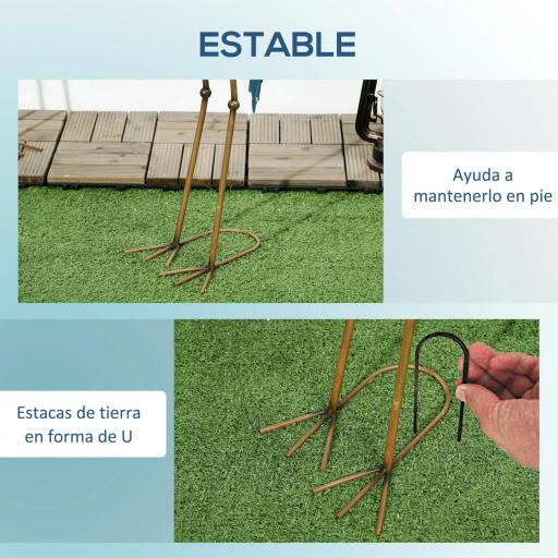 Set de 2 Estatuas de Grulla de Acero para Jardín con Pintura Resistente y Estacas de Suelo para Decoración de Césped [4]