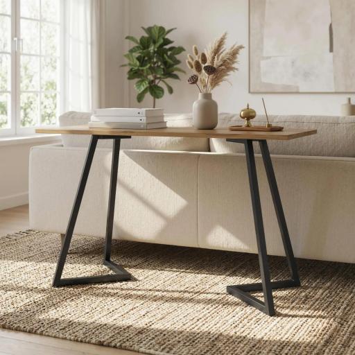 Juego de 4 Patas de Mesa Cuadradas Industriales para Muebles con Pies Ajustables 43x3x72 cm Negro [1]