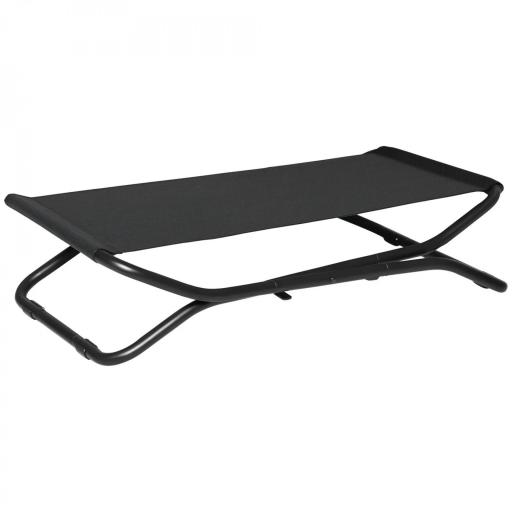 Cama Elevada para Perros Plegable Cama para Mascotas Pequeños Medianos con Tela de Malla Transpirable Marco de Acero para Interior Exterior 92x56,5x19,5 cm Negro [9]