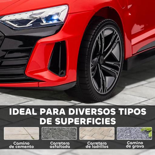 Coche Eléctrico para Niños de +3 Años AUDI RS e-tron GT Coche de Batería con Mando a Distancia 103x58x41 cm Rojo [2]