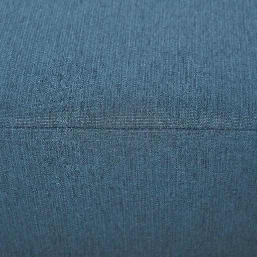 Reposapiés Salón de Tela de Lino Taburete Bajo con Asiento Acolchado Marco de Madera Patas Azul Oscuro [6]