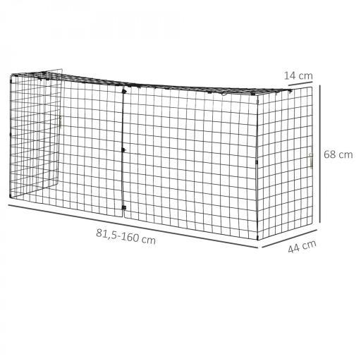 Salvachispas para Chimenea con Longitud Ajustable 81,5-160x44x68 cm Protector de Chimenea con Alambre de Metal Negro [1]