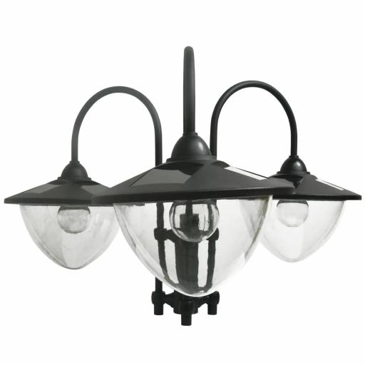 Farol Solar de Jardín con 18 Luces LED Blanca Fría 6000K IP44 para Camino Terraza Patio 60x55x189 cm Negro [7]