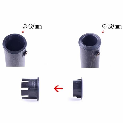 Base para Sombrilla de Jardín de 12 kg Soporte de Parasol Redondo de Resina para Postes de 38mm/48mm Ø44x34 cm Bronce [2]